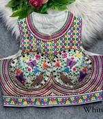 White silk thread mirror