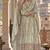 White silk blend readymade anarkali suit with embroidery & sequence work