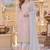Grey&pink georgette readymade suit with embroidery & sequence work