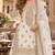 Beige chinon readymade suit with embroidery & sequence work