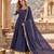 Navy georgette readymade anarkali suit with bandhej work