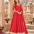 Navy georgette readymade anarkali suit with bandhej work