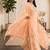 Pastel pink heavy zari work short kurti with flared sharara & dupatta