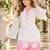 White&pink silk blend readymade suit with embroidery work