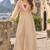 Beige tissue readymade 3 piece suit suit with embroidery & sequence work