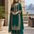 D green georgette readymade suit with embroidery & sequence work