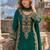 D green georgette readymade suit with embroidery & sequence work