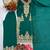 D green georgette readymade suit with embroidery & sequence work