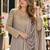 Grey chinon readymade suit with embroidery & sequence work