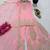 Pink heavy zari work short kurti with flared sharara & dupatta