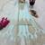 Sky heavy zari work short kurti with flared sharara & dupatta