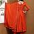 Orange embroidered vichitra silk kurta pant dupatta set