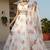 White Faux Organza Floral Digital Printed Readymade Lehenga