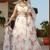 White Faux Organza Floral Digital Printed Readymade Lehenga