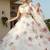 White Faux Organza Floral Digital Printed Readymade Lehenga