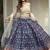 Navy Blue Art Silk Printed Readymade Lehenga Choli Set with Dupatta