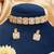 Gold plated kundan moissanite choker set