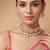 Gold plated premium designer moissanite kundan choker set