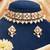 Gold plated premium designer moissanite kundan choker set