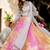 Multicolor Faux Organza Silk Leheriya Printed Readymade Lehenga Choli Set