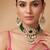 Emerald green moissanite kundan choker set