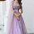 Lavender Faux Organza Readymade Lehenga Set with Embroidered Blouse & Net Dupatta