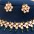 Gold plated royal green moissanite kundan necklace set