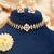 Gold plated premium kundan moissanite necklace set