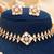 Gold plated premium kundan moissanite necklace set