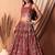 Maroon Faux Georgette Foil Print Readymade Lehenga Choli Set with Dupatta