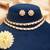 Gold plated luxury moissanite kundan bridal choker set