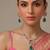 Green moissanite kundan necklace set