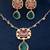 Green moissanite kundan necklace set