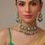 Emerald green kundan moissanite necklace set