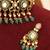 Emerald green kundan moissanite necklace set