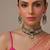 Green kundan moissanite choker set
