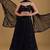 Black Faux Georgette Embroidered Readymade Lehenga Choli Set with Dupatta