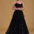 Black Faux Georgette Embroidered Readymade Lehenga Choli Set with Dupatta