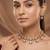 Gold plated moissanite kundan necklace set