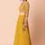 Mustard yellow Faux Georgette Embroidered Readymade Lehenga Choli Set