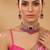 Ruby pink premium kundan moissanite choker set