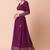 Purple Faux Georgette Embroidered Readymade Lehenga Choli Set