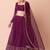 Purple Faux Georgette Embroidered Readymade Lehenga Choli Set