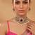 Royal maroon kundan choker set