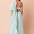 Sky blue Faux Georgette Embroidered Readymade Lehenga Choli Set