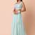 Sky blue Faux Georgette Embroidered Readymade Lehenga Choli Set
