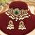 Emerald green royal kundan choker set