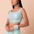 Sky blue Faux Georgette Embroidered Readymade Lehenga Choli Set