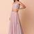Baby Pink Faux Georgette Embroidered Readymade Lehenga Choli Set