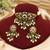 Royal emerald green moissanite kundan choker set